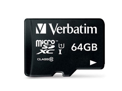 Micro SDXC Card 64GB Class 10 with Adapt