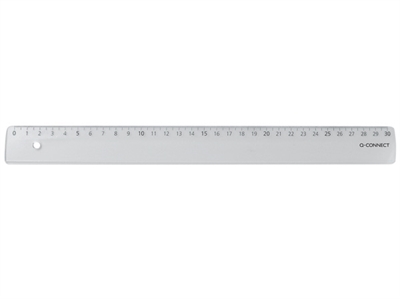Lineal Q-Connect 30cm Klar