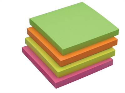 Notes Q-Connect Rainbow Neon 76x76mm Pk/12