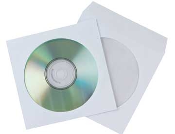 CD lomme Q-connect papir t/1 CD pk/50