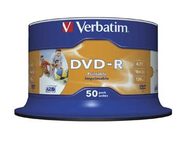 DVD-R 16x 4,7GB printable spindle BULK (