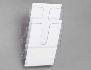 FlexiPlus Brochureholder A4 Lodret Transparent m/2 fag