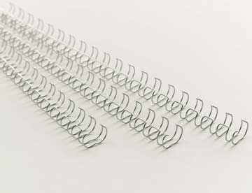 Spiralryg Wire 6,0mm Hvid 21 ringe 2:1 45 ark Æsk/100