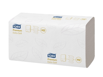 Håndklædeark Tork Xpress Premium Extra Soft Multifold H2 2-lags Hvid Krt/21x100