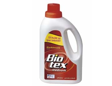 Vaskemiddel Biotex Rød 990ml t/hvid vask flydende