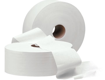 Toiletpapir Lotus 5115802 Jumbo Plus midi hvid 2-lags Krt/6