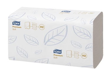 Håndklædeark Tork Xpress Hvid Premium Soft Multifold H2 2-lags Krt/21x110