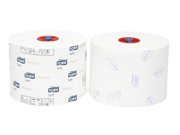 Toiletpapir Tork Premium Soft Mid-size T6 2-lags Hvid Krt/27
