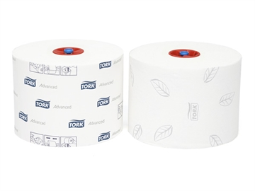 Toiletpapir Tork Advanced Mid-size T6 2-lags Hvid Krt/27