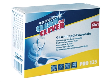 Opvasketabletter PRO125 Power 20g 6i1 Clean and Clever Pk/60