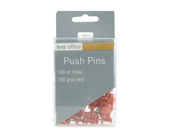 Kortnåle Push-pin Rød Æsk/100