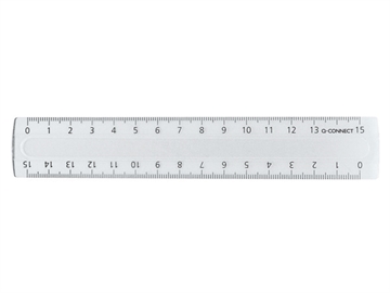 Lineal Q-Connect 15cm Klar