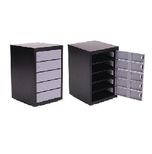 PC Skab med 5 rum inkl. opladning & cylinderlås