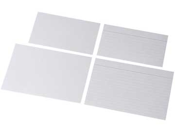 Kartotekskort A lin. Hvid 7,4x12,5cm Bdt/100