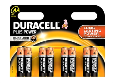 Batteri Duracell MN 1500 1,5v  LR6/AA Plus Power Pk/8