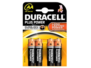 Batteri Duracell MN 1500 1,5v LR6/AA Plus Power Pk/4