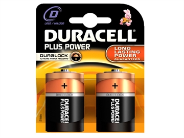 Batteri Duracell MN 1300 1,5v LR20/D Plus Power Pk/2
