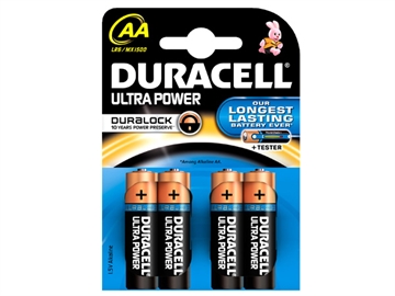 Batteri Duracell MN 1500 1,5v LR6/AA Ultra M3 Pk/4