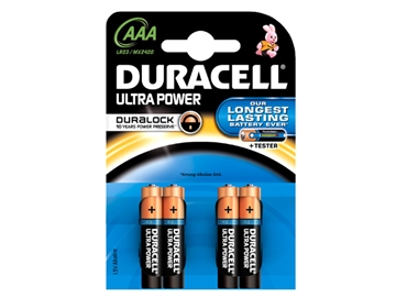 Batteri Duracell MN 2400 1,5v LR03/AAA Ultra M3 Pk/4