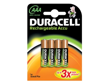 Batteri Duracell opladeligt  HR03/AAA MAH 750 Pk/4