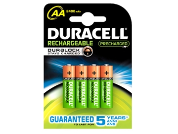 Batteri Duracell StayCharged  opladeligt HR6 AA MAH 2500