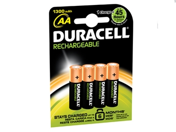 Batteri Duracell opladeligt HA 06 AA MAH 1300 Pk/4 