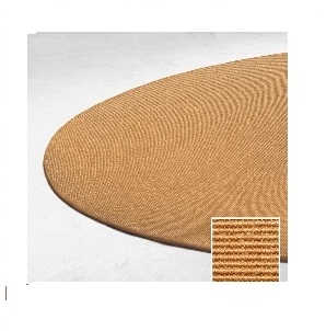 Rundt tæppe Ø 160, Sisal Boucle lys natur